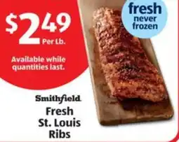 Aldi Smithfield Fresh St. Louis Ribs offer