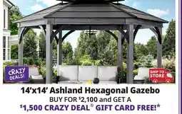 Ocean State Job Lot Ashland 14.7' x 14.7' Hexagonal Hardtop Gazebo offer