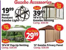 Ocean State Job Lot Gazebo Accessories offer