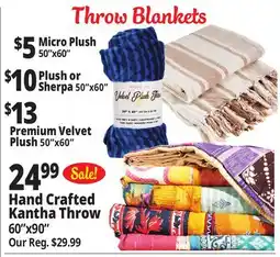 Ocean State Job Lot Throw Blankets offer