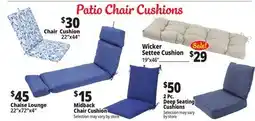 Ocean State Job Lot Patio Cushions offer