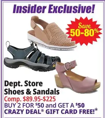 Ocean State Job Lot Dept. Store Shoes & Sandals offer