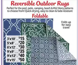 Ocean State Job Lot Reversible Outdoor Rugs offer