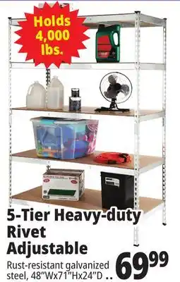 Ocean State Job Lot 5-Tier Heavy-duty Rivet Adjustable offer