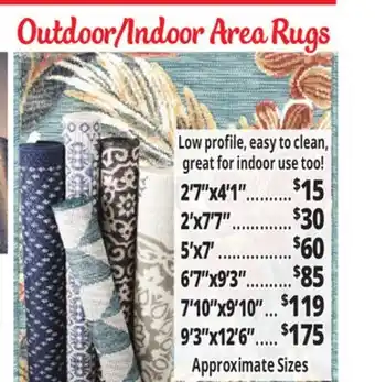 Ocean State Job Lot Outdoor/Indoor Area Rugs offer