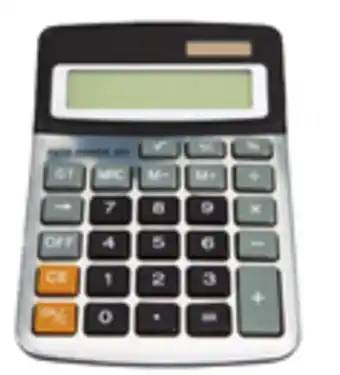 Ocean State Job Lot School Supplies Solar Powered 12-Digit Desktop Calculator with Battery Back-Up offer
