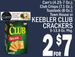 C Town KEEBLER CLUB CRACKERS 9-13.8 Oz. Pkg offer