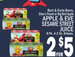 C Town APPLE & EVE SESAME STREET JUICE offer
