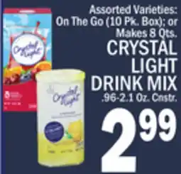 C Town CRYSTAL LIGHT DRINK MIX. 96-2.1 Oz. Cnstr offer