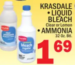 C Town KRASDALE LIQUID BLEACH, AMMONIA offer