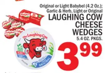 C Town LAUGHING COW CHEESE WEDGES 5.4 OZ. PKGS offer
