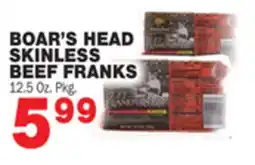 Bravo Supermarkets BOAR'S HEAD SKINLESS BEEF FRANKS offer