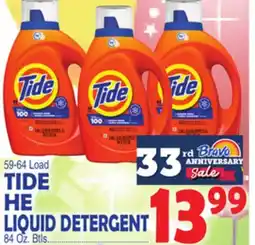 Bravo Supermarkets TIDE HE LIQUID DETERGENT offer