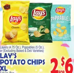 Bravo Supermarkets LAY'S POTATO CHIPS XL offer