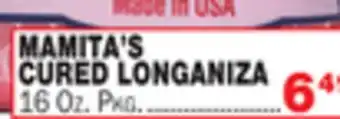 Bravo Supermarkets MAMITA'S CURED LONGANIZA offer