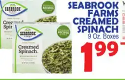 Bravo Supermarkets SEABROOK FARMS CREAMED SPINACH offer