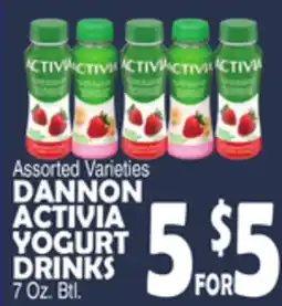 Bravo Supermarkets DANNON ACTIVIA YOGURT DRINKS offer