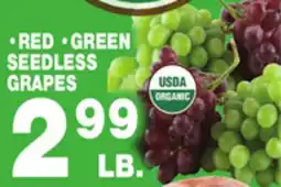 Bravo Supermarkets RED, GREEN SEEDLESS GRAPES offer
