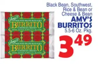 Bravo Supermarkets AMY'S BURRITOS offer