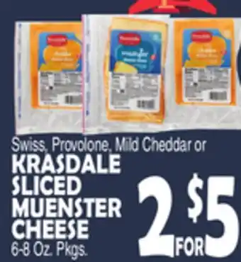 Bravo Supermarkets KRASDALE SLICED MUENSTER CHEESE offer