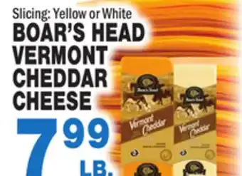 Bravo Supermarkets BOAR'S HEAD VERMONT CHEDDAR CHEESE offer