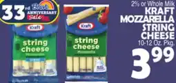 Bravo Supermarkets KRAFT MOZZARELLA STRING CHEESE offer