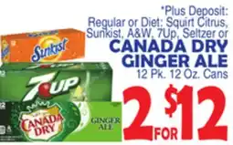 Bravo Supermarkets CANADA DRY GINGER ALE offer
