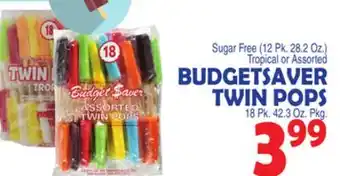 Bravo Supermarkets BUDGETSAVER TWIN POPS 18 Pk. 42.3 Oz. Pkg offer