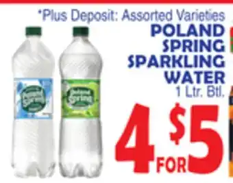 Bravo Supermarkets POLAND SPRING SPARKLING WATER offer