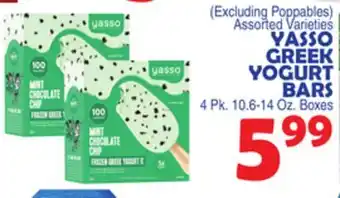 Bravo Supermarkets YASSO GREEK YOGURT BARS offer