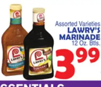 Bravo Supermarkets LAWRY'S MARINADE offer