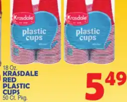 Bravo Supermarkets KRASDALE RED PLASTIC CUPS offer