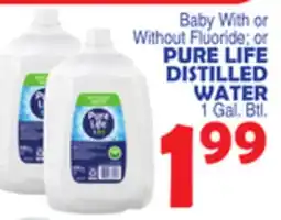 Bravo Supermarkets PURE LIFE DISTILLED WATER offer