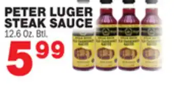 Bravo Supermarkets PETER LUGER STEAK SAUCE offer