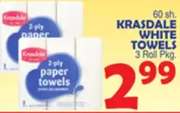 Bravo Supermarkets KRASDALE WHITE TOWELS offer