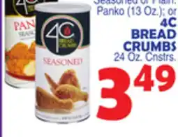 Bravo Supermarkets 4C BREAD CRUMBS 24 Oz. Cnstrs offer