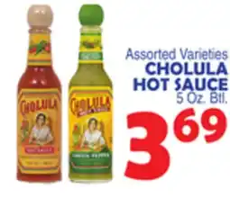 Bravo Supermarkets CHOLULA HOT SAUCE offer