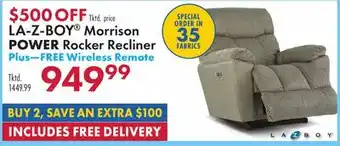 Boscov's LA-Z-BOY Morrison POWER Rocker Recliner offer