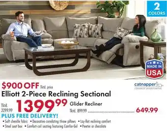 Boscov's Elliott 2-Piece Reclining Sectional offer