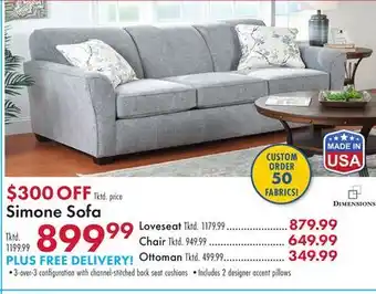 Boscov's Simone Sofa offer