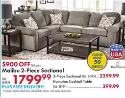 Boscov's Malibu 2-Piece Sectional offer