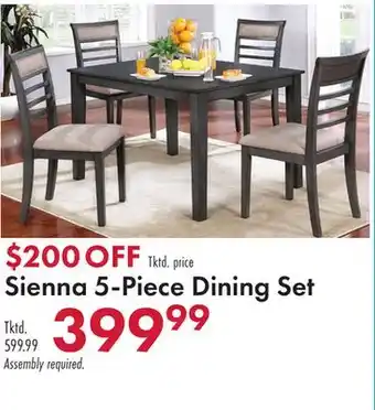 Boscov's Sienna 5-Piece Dining Set offer