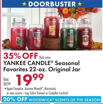 Boscov's YANKEE CANDLE Seasonal Favorites 22-oz. Original Jar offer