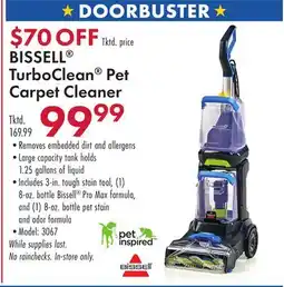 Boscov's BISSELL TurboClean Pet Carpet Cleaner offer