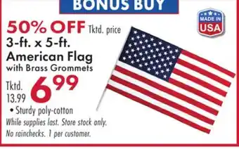 Boscov's 3-ft. x 5-ft. American Flag offer