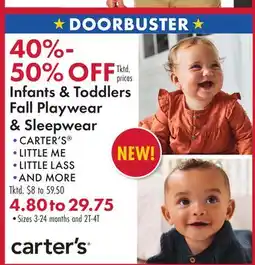 Boscov's Infants & Toddlers Fall Playwear & Sleepwear offer