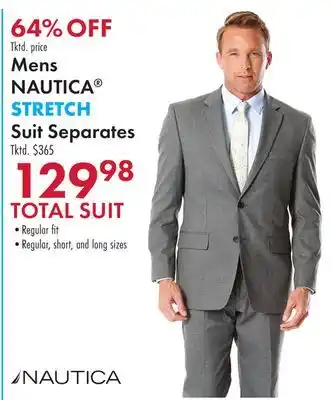 Boscov's Mens NAUTICA STRETCH Suit Separates offer