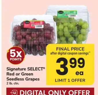 ACME Signature SELECT Red or Green Seedless Grapes offer