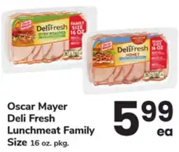 ACME Oscar Mayer Deli Fresh Lunchmeat Family Size offer