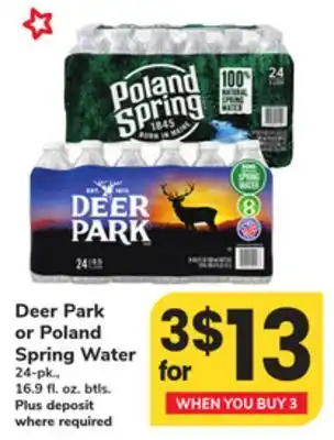 ACME Deer Park or Poland Spring Water offer